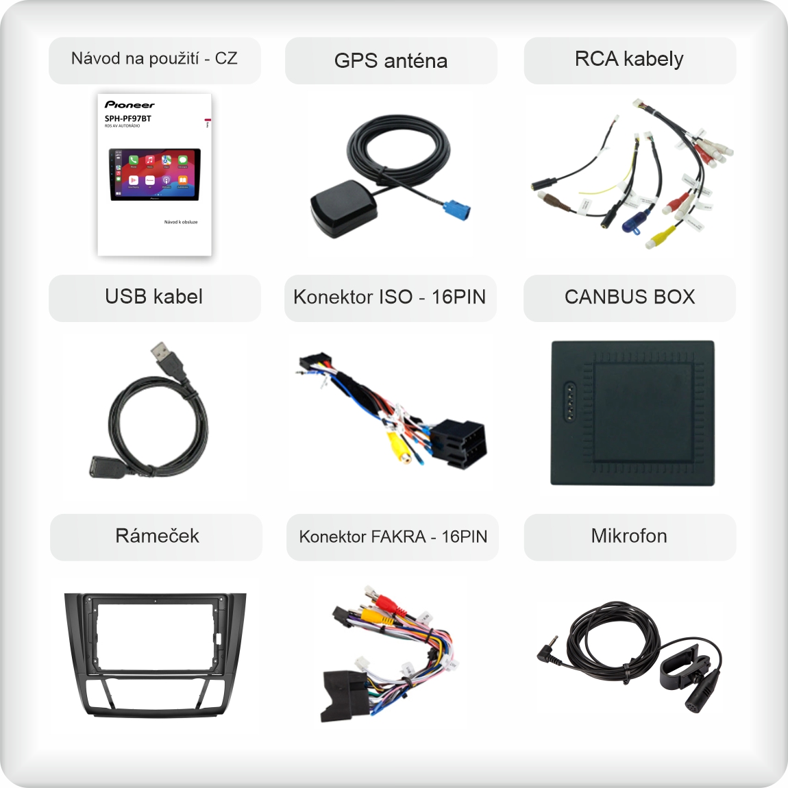 CZ Příslušenství pro Pioneer SPH-PF97BT pro BMW E81, E82, E87, E88 auto AC_1